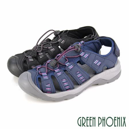GREEN PHOENIX
織帶鏤空束帶休閒護趾涼鞋