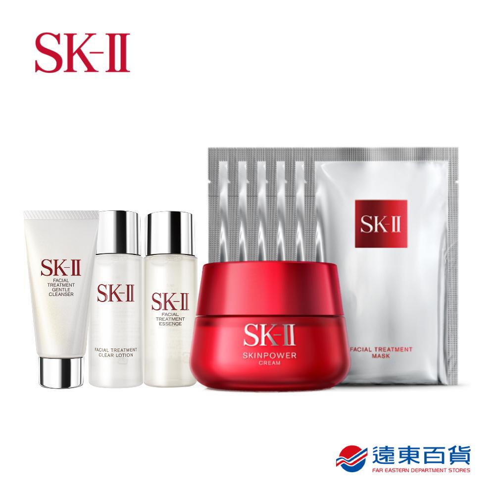 【官方直營】SK-II 活膚面膜組(活膚霜80g輕盈版+面膜6片)