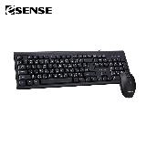 【ESENSE 逸盛】K4500 USB 鍵盤滑鼠組 黑色