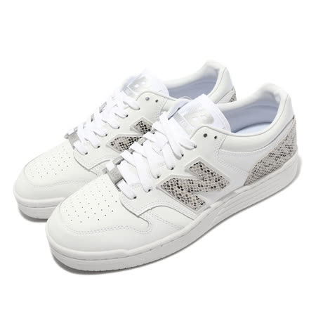 New Balance 休閒鞋 BB 480 男鞋 白 灰 漆皮 蛇紋 NB BB480LS1D