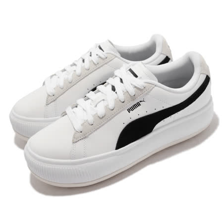 Puma 休閒鞋 Suede Mayu Mix Wns 白 黑 厚底 增高 小白鞋 38258101