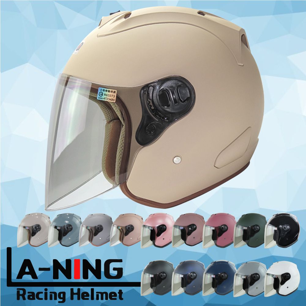 【ANING】雙導流貓耳3/4半罩安全帽