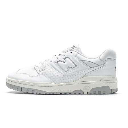 NEW BALANCE NB550 WHITE GREY 全白 白灰 復古 皮革 慢跑鞋 BB550PB1