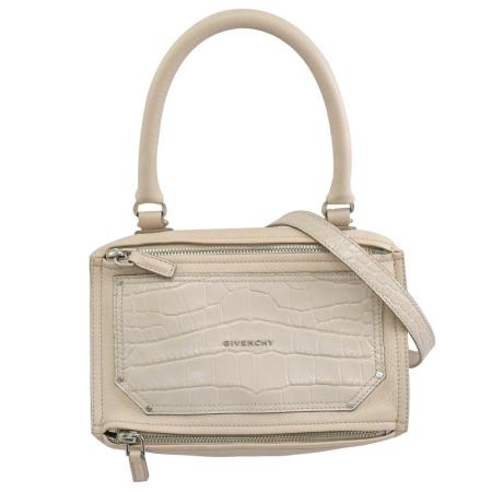 Givenchy 紀梵希 PANDORA 鱷魚皮兩用潘朵拉包.粉 中