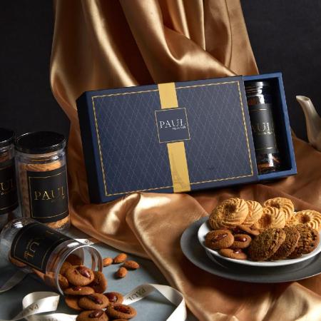 【PAUL】
午茶時光禮盒(咖啡小西餅115g/罐+焦糖悌納餅112g/罐+擂茶鬆餅130g/罐)