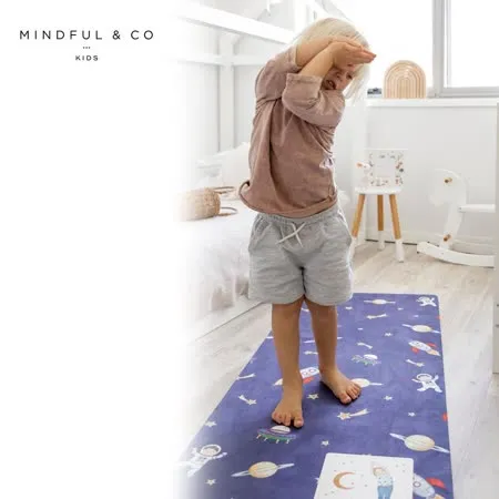 【Mindful&co kids】兒童專用瑜珈墊 - 太空