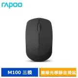 RAPOO 雷柏 M100 三模無線光學靜音滑鼠 (黑灰)