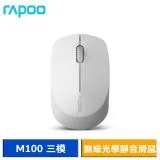 RAPOO 雷柏 M100 三模無線光學靜音滑鼠 (白)