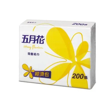 五月花 摺疊擦手紙200抽x20包