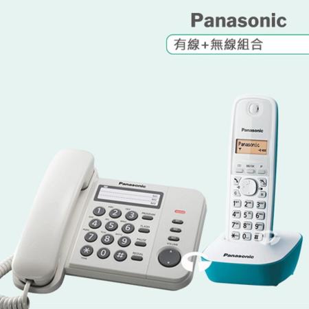 《Panasonic》松下國際牌數位子母機組合 KX-TS520+KX-TG1611 (時尚白+水漾藍)