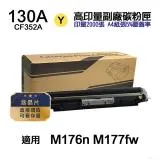 【HP 惠普】130A 系列 CF352A 黃 高印量副廠碳粉匣 適用 M176n M177fw