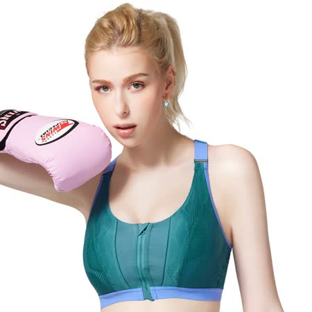 【思薇爾】時尚律動系列M-4XL無鋼圈運動短背心(牛仔藍)