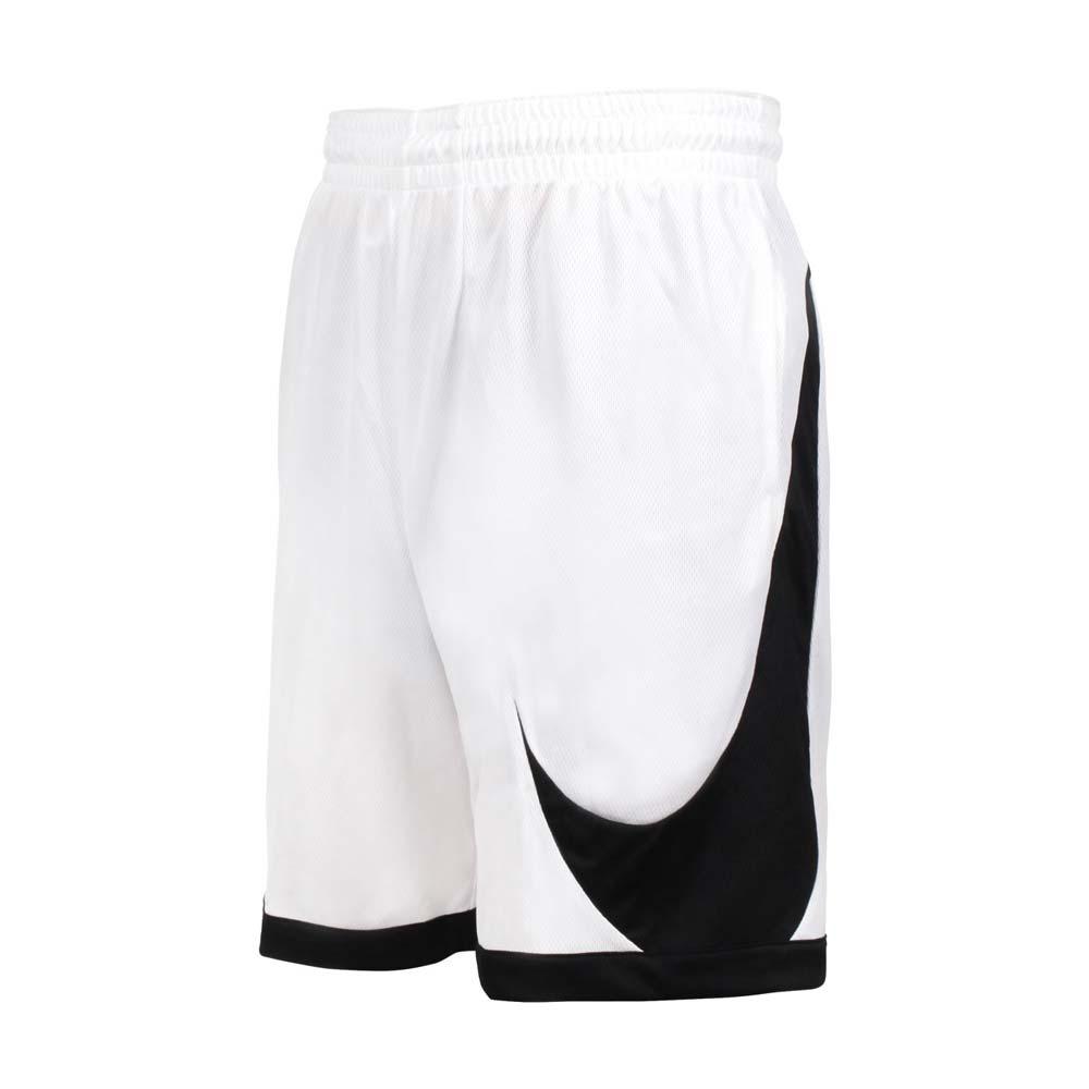 NIKE 男籃球短褲-DRI-FIT 針織 慢跑 運動 五分褲 白黑