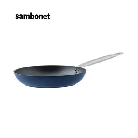 義大利Sambonet / Midnightblue 銀離子不沾平底鍋32cm(星空藍)