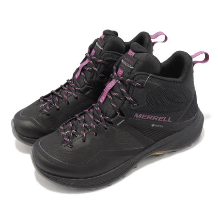 Merrell 登山鞋 MQM 3 Mid GTX 女鞋 極致黑 紫 防水 越野 戶外 郊山 ML135520