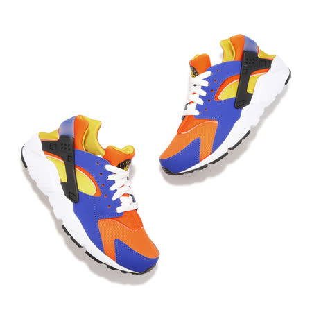 Nike 休閒鞋 Huarache Run GS 童鞋 大童 女鞋 藍 橘 黃 撞色 經典 武士鞋 654275-421