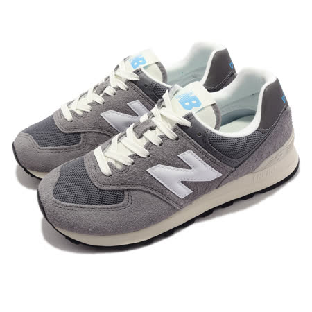 New Balance 休閒鞋 574 灰 白 芝麻牛奶 男鞋 女鞋 復古 麂皮 反光 緩震 U574WR2 D