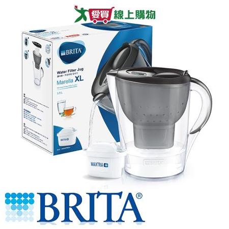 德國BRITA Marella濾水壺3.5L (曜石黑) (內含1入濾芯)