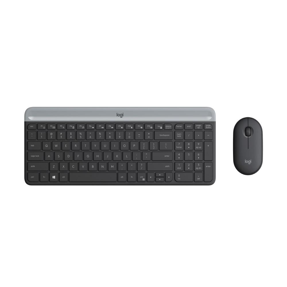 【Logitech 羅技】MK470 
纖薄無線鍵鼠組(石墨灰)