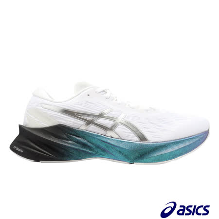 Asics 慢跑鞋 Novablast 3 白 銀 藍 男鞋 彈力 厚底 漸層 白金版 亞瑟士 1011B461100