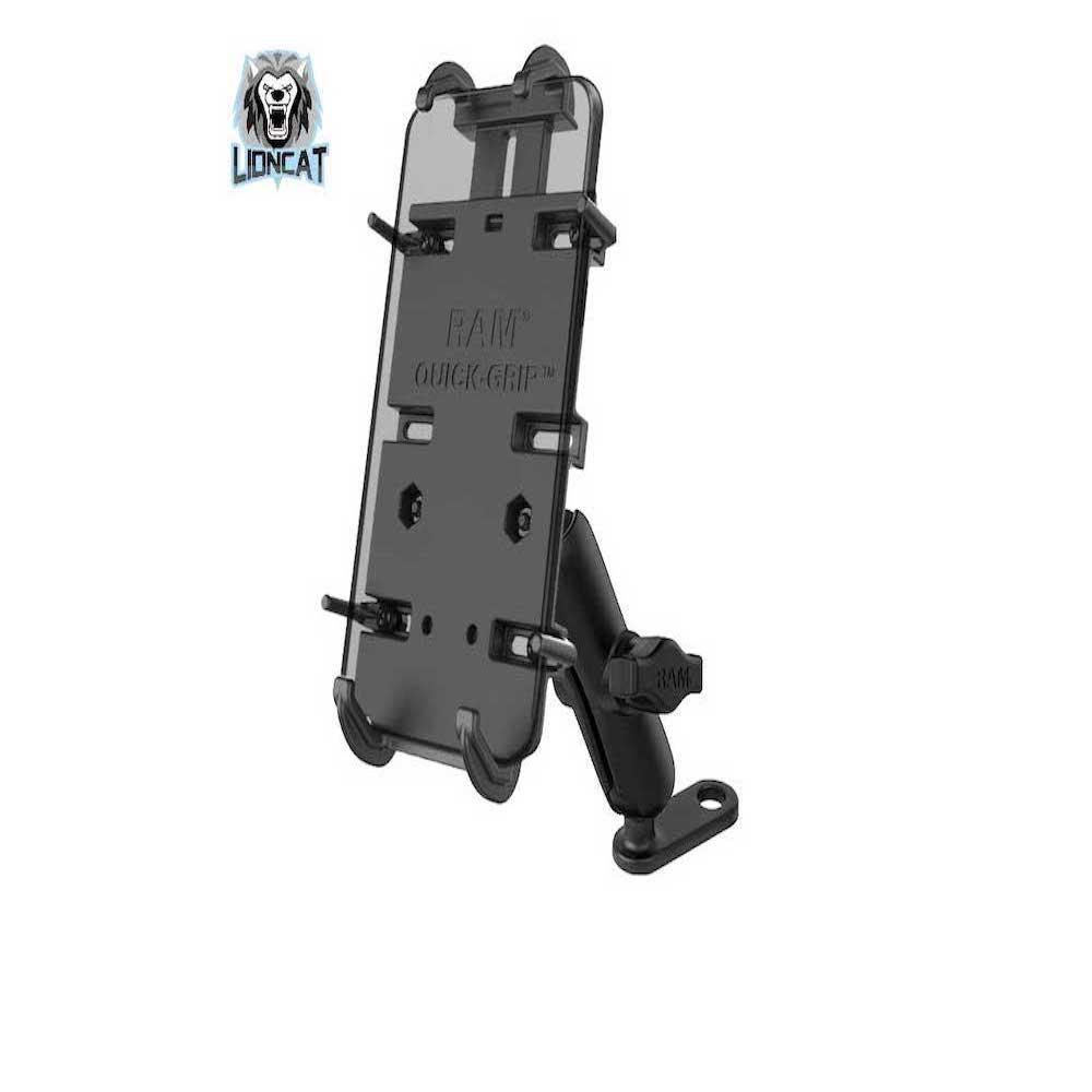 RAM MOUNTS 美國製造手機架【PD4U套裝手機架】後視鏡直角球頭(11mm)+三吋中夾+PD4U手機夾