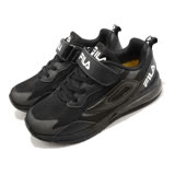 Fila 童鞋 J801W 黑 白 中童 透氣 抗菌防臭 運動鞋 斐樂 3J801W001 21 CM