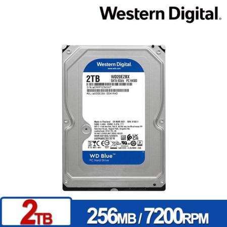 WD 藍標 2TB 3.5吋SATA硬碟(WD20EZBX)