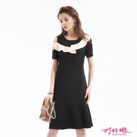 CLL巧玲瓏 
荷葉波浪下襬洋裝