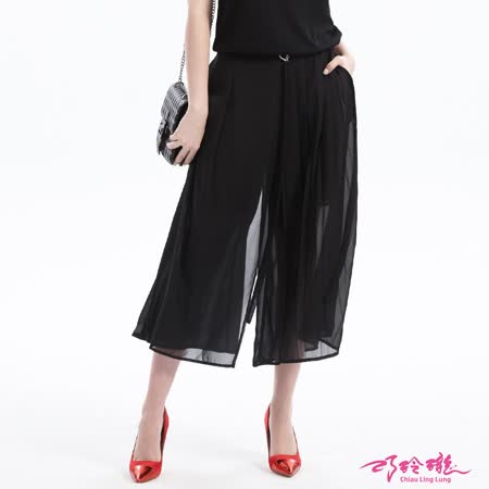CLL巧玲瓏
 個性不對稱雪紡寬褲