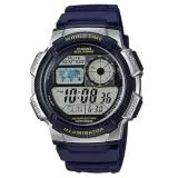 CASIO 卡西歐 電子錶 橡膠錶帶 LED照明 防水100米 碼錶 鬧鈴AE-1000W-2A