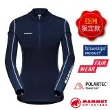 【 MAMMUT 長毛象】160 Years Aenergy女半開襟長袖排汗上衣/1016-01300-5118 海洋藍