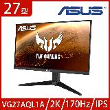 【ASUS 華碩】TUF Gaming 27型2K HDR電競螢幕 (VG27AQL1A)*