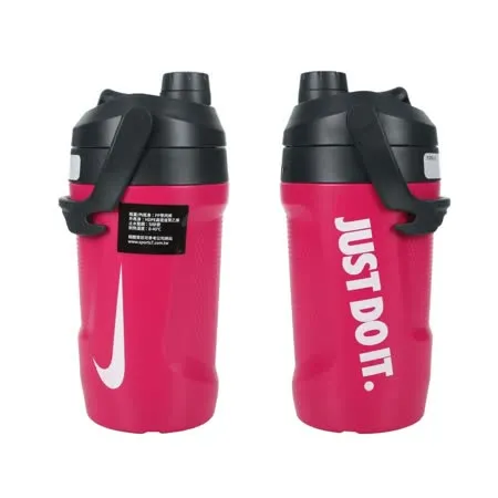 NIKE FUEL JUG大口徑霸水壺40OZ-健身 運動水壺 1180ML 桃紅白