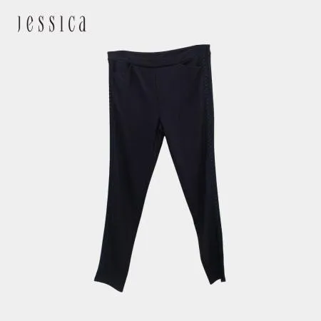 【快速到貨】【JESSICA】修身顯瘦百搭緊身褲（深藍）