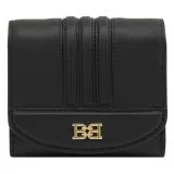 BALLY 6239259 BLESSY 金屬LOGO釦式三折零錢短夾.黑