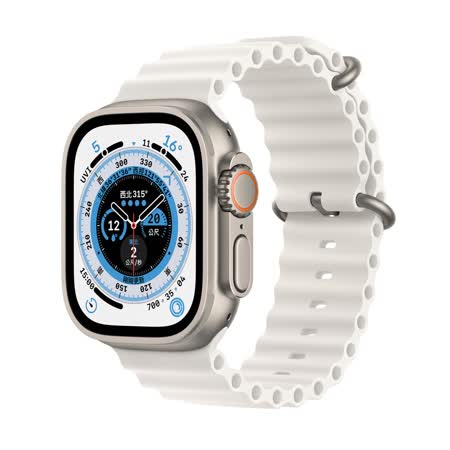 Apple Watch Ultra 49mm Ti 白色海洋錶帶