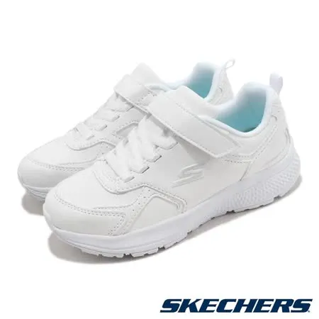 Skechers 童鞋 Go Run Consistent 白 全白 中童 小朋友 魔鬼氈 運動鞋 302604LWHT