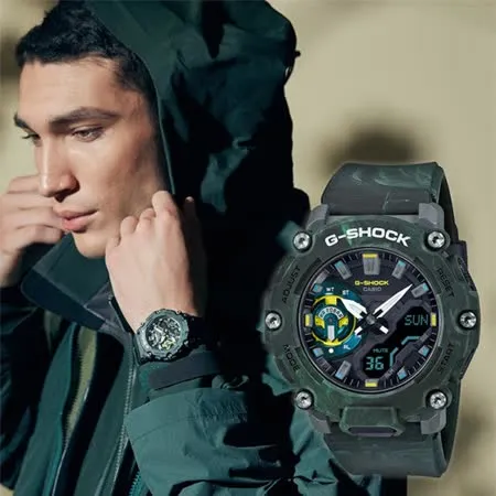 CASIO 卡西歐 G-SHOCK 神秘森林雙顯手錶 GA-2200MFR-3A