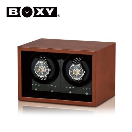 【BOXY手錶自動上鍊盒】【大錶專用】Safe ECO-02 2支裝 3種模式 機械錶專用 旋轉盒 可放保險箱(棕色))