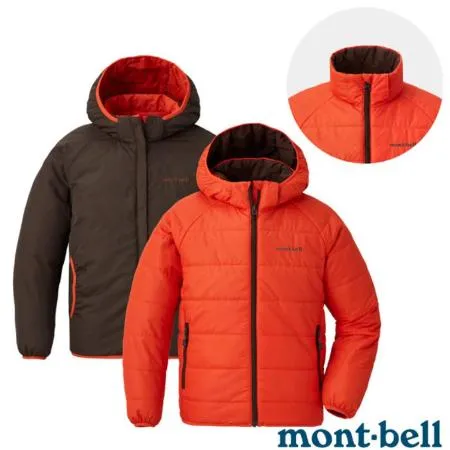 【MONT-BELL】兒童 THERMAWRAP PARKA 雙面連帽化纖保暖外套 1101650 OG 橘