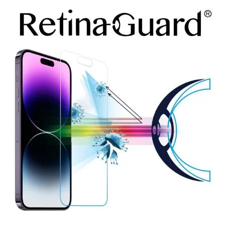 RetinaGuard 視網盾 iPhone 14 Pro Max 抗菌防藍光鋼化玻璃保護膜