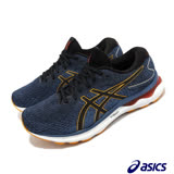 Asics 慢跑鞋 GEL-Nimbus 24 4E 男鞋 超寬楦 藍 橘 亞瑟膠 亞瑟士 1011B363403 28.5CM