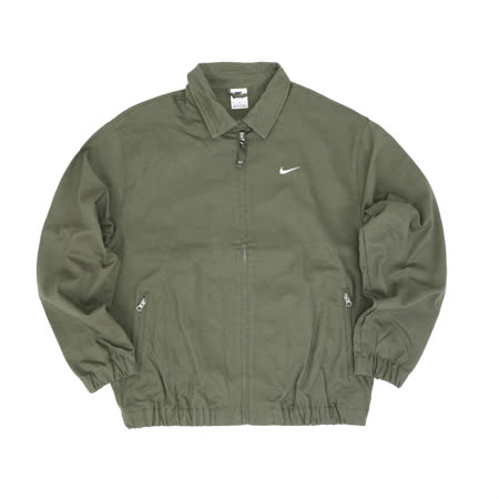 Nike 教練外套 SB 軍綠 棒球外套 寬鬆 夾克 工裝 立領 拉鍊口袋 重磅 男女款 DQ6335-222-friDay購物