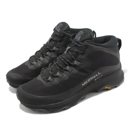 Merrell 戶外鞋 Moab Speed Mid GTX 男鞋 極致黑 防水 反光 登山鞋 ML067075