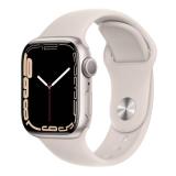 特A級福利新品 Apple Watch S7 GPS 45mm/星光色鋁金屬錶殼/星光色運動型錶帶