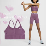 Nike 運動內衣 Indy 紫 吸濕 快乾 排汗 可調肩帶 可拆式襯墊 瑜珈 皮拉提斯 DB8766-507 L