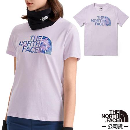 【美國 The North Face】女 FlashDry吸濕透氣短袖圓領T恤(亞洲版型)/7QUJ-6S1 薰衣紫