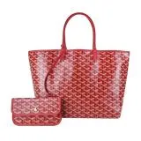 GOYARD 防水帆布LOGO子母購物包-小/紅