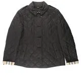 【BURBERRY】菱格紋棉質輕型外套 S / M / L / XL 號(黑色)