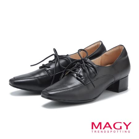 MAGY
素面牛皮綁帶中跟牛津鞋